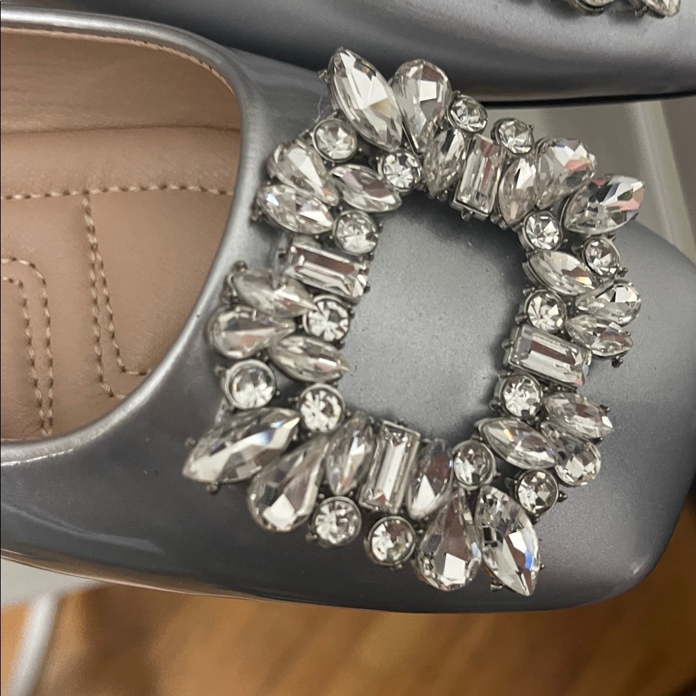 Silver and Rhinestone Flats - Picture 3 of 9
